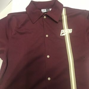 Puma 48 Vintage Baseball Style Jersey Snap Button